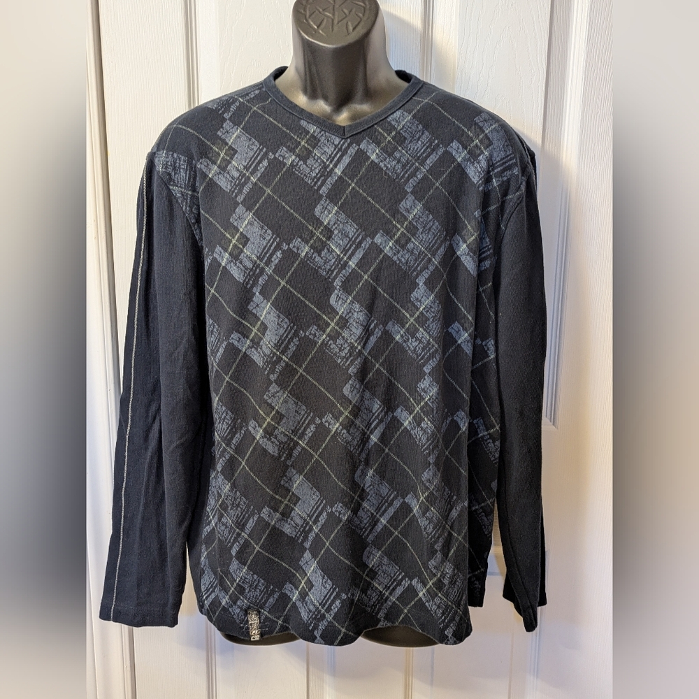 Point Zero Charcoal and Slate Long Sleeve Shirt